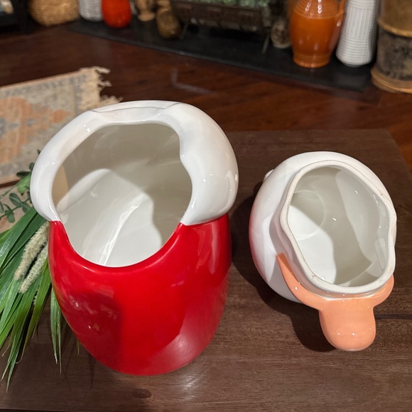 RARE Dept 56 Merry Christmas ZIGGY SANTA BUST Cookie Jar: Cartoon •Red & White - Picture 6 of 8